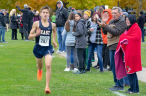 Evan Bishop 20 broke the boys cross country school record (which was also his own record) six times.