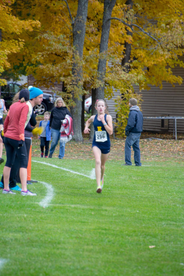 Katie Edison 22 runs at the Allendale Regionals race. Shes a cross country athlete new to East.