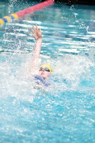 Ranked 35th in the state, Laura Levine 19 is a major contributor to the swim team.