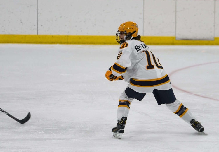Bregenzer on the ice during recent game at Patterson Ice Arena 