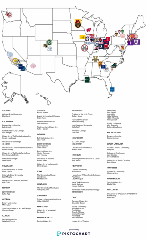 Out of State College Map