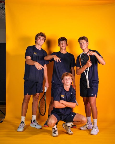 The boys tennis team is on fire